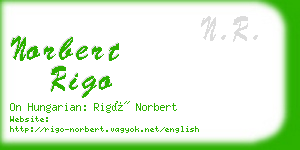 norbert rigo business card