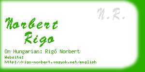 norbert rigo business card